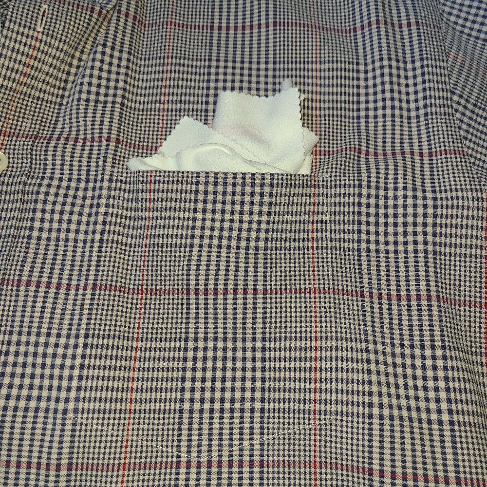 Grey colored Evergreen Shirtmaker men's short sleeve button down dress shirt. - Picture 6 of 9